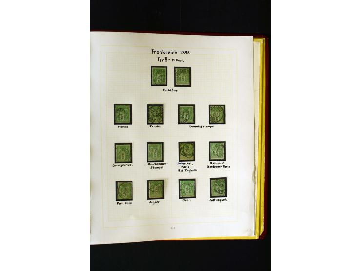 1876/1900, meist gestempelte Sammlung der Allegorie-Ausgaben inkl. einiger Doubletten mit vielen Briefen und Besonderheiten, 