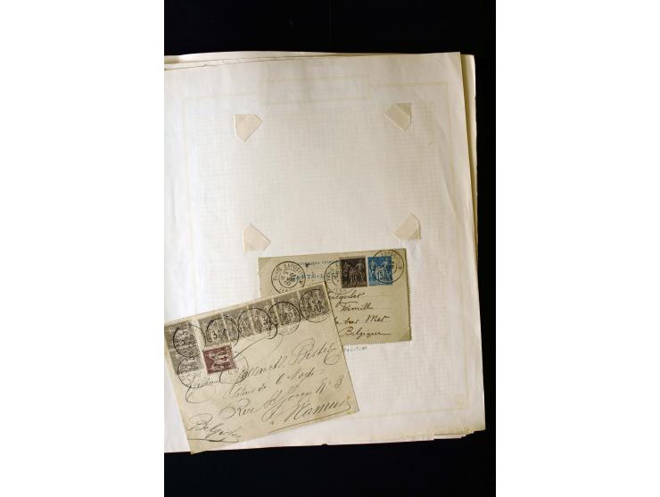1876/1900, meist gestempelte Sammlung der Allegorie-Ausgaben inkl. einiger Doubletten mit vielen Briefen und Besonderheiten, 