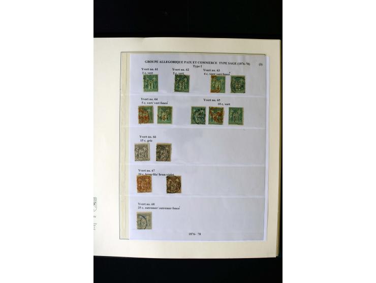 1876/1900, meist gestempelte Sammlung der Allegorie-Ausgaben inkl. einiger Doubletten mit vielen Briefen und Besonderheiten, 