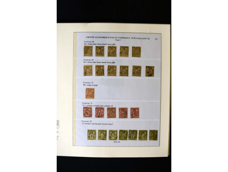 1876/1900, meist gestempelte Sammlung der Allegorie-Ausgaben inkl. einiger Doubletten mit vielen Briefen und Besonderheiten, 