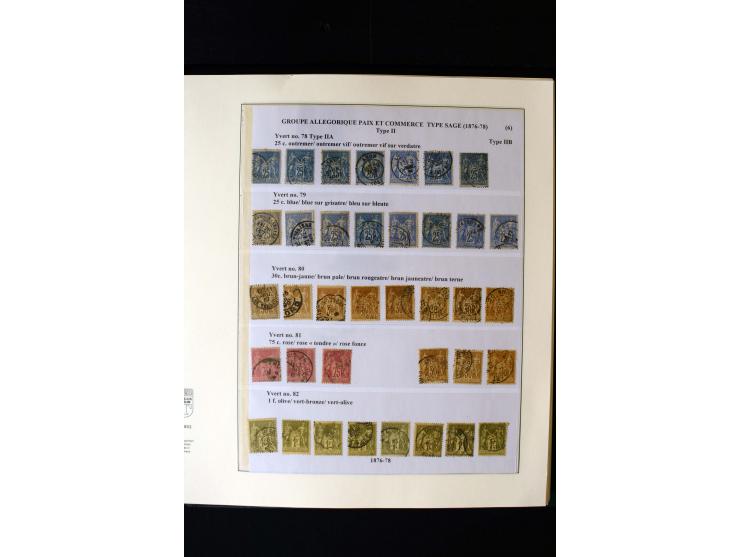 1876/1900, meist gestempelte Sammlung der Allegorie-Ausgaben inkl. einiger Doubletten mit vielen Briefen und Besonderheiten, 