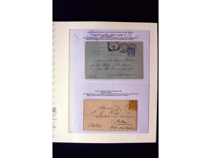 1876/1900, meist gestempelte Sammlung der Allegorie-Ausgaben inkl. einiger Doubletten mit vielen Briefen und Besonderheiten, 