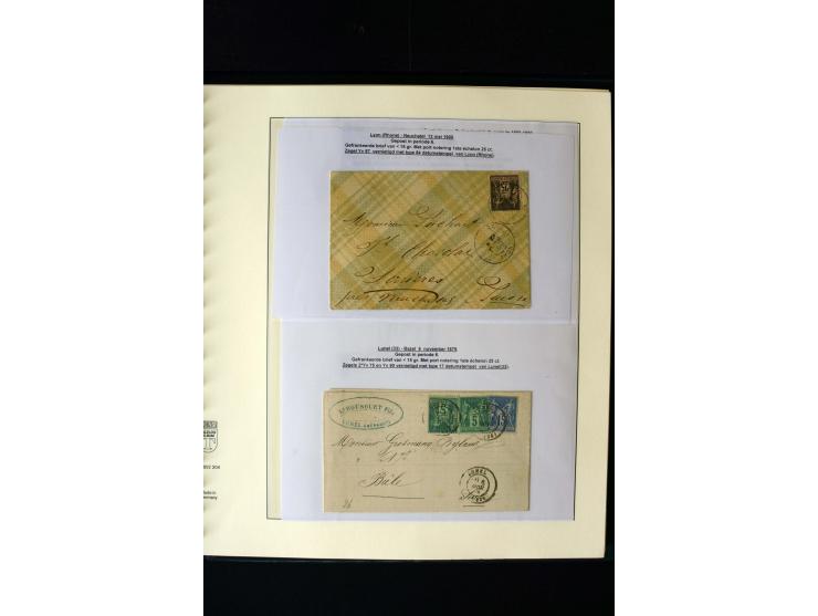 1876/1900, meist gestempelte Sammlung der Allegorie-Ausgaben inkl. einiger Doubletten mit vielen Briefen und Besonderheiten, 