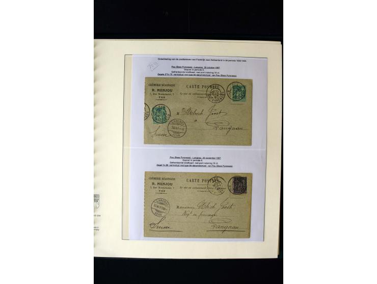 1876/1900, meist gestempelte Sammlung der Allegorie-Ausgaben inkl. einiger Doubletten mit vielen Briefen und Besonderheiten, 