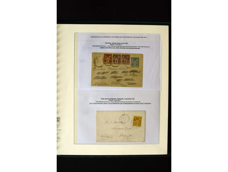 1876/1900, meist gestempelte Sammlung der Allegorie-Ausgaben inkl. einiger Doubletten mit vielen Briefen und Besonderheiten, 