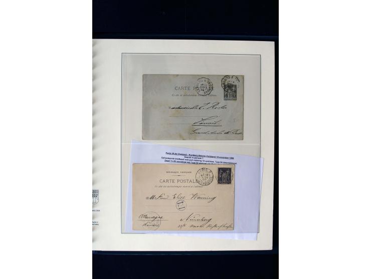 1876/1900, meist gestempelte Sammlung der Allegorie-Ausgaben inkl. einiger Doubletten mit vielen Briefen und Besonderheiten, 