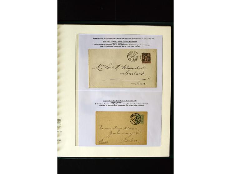 1876/1900, meist gestempelte Sammlung der Allegorie-Ausgaben inkl. einiger Doubletten mit vielen Briefen und Besonderheiten, 