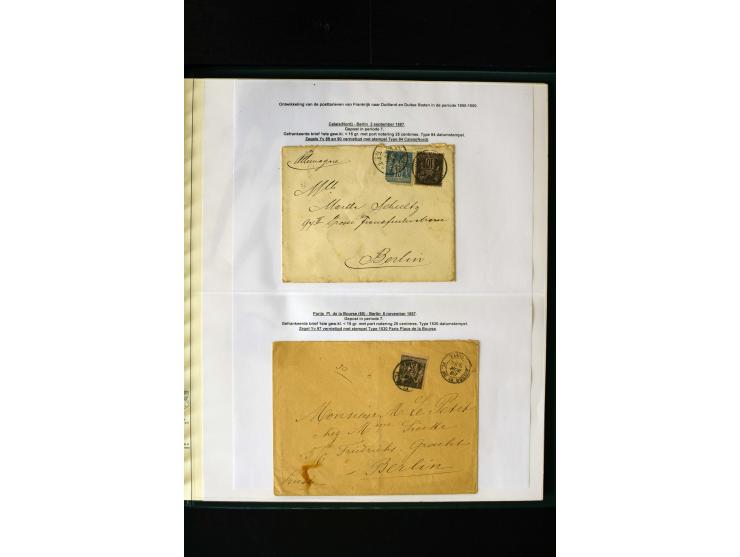1876/1900, meist gestempelte Sammlung der Allegorie-Ausgaben inkl. einiger Doubletten mit vielen Briefen und Besonderheiten, 