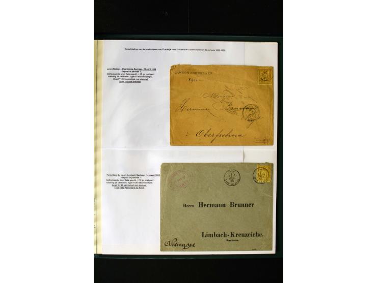 1876/1900, meist gestempelte Sammlung der Allegorie-Ausgaben inkl. einiger Doubletten mit vielen Briefen und Besonderheiten, 