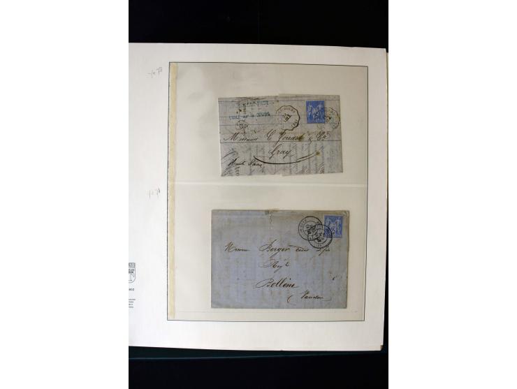 1876/1900, meist gestempelte Sammlung der Allegorie-Ausgaben inkl. einiger Doubletten mit vielen Briefen und Besonderheiten, 