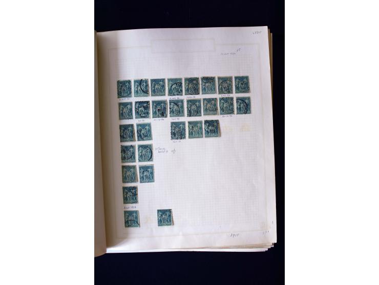 1876/1900, meist gestempelte Sammlung der Allegorie-Ausgaben inkl. einiger Doubletten mit vielen Briefen und Besonderheiten, 