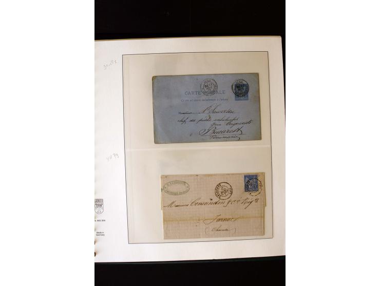 1876/1900, meist gestempelte Sammlung der Allegorie-Ausgaben inkl. einiger Doubletten mit vielen Briefen und Besonderheiten, 