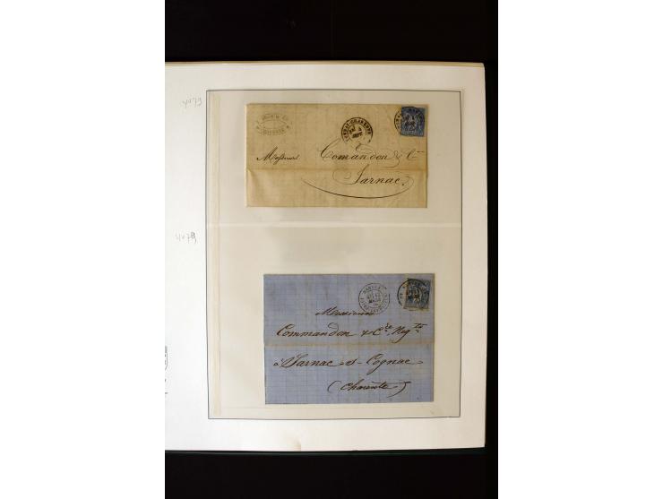 1876/1900, meist gestempelte Sammlung der Allegorie-Ausgaben inkl. einiger Doubletten mit vielen Briefen und Besonderheiten, 