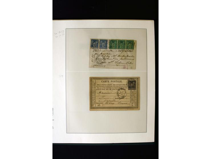 1876/1900, meist gestempelte Sammlung der Allegorie-Ausgaben inkl. einiger Doubletten mit vielen Briefen und Besonderheiten, 