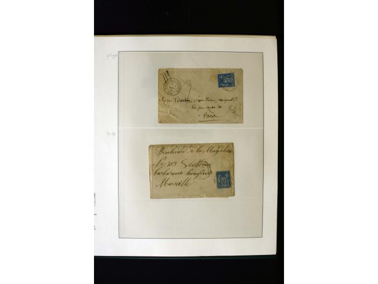 1876/1900, meist gestempelte Sammlung der Allegorie-Ausgaben inkl. einiger Doubletten mit vielen Briefen und Besonderheiten, 