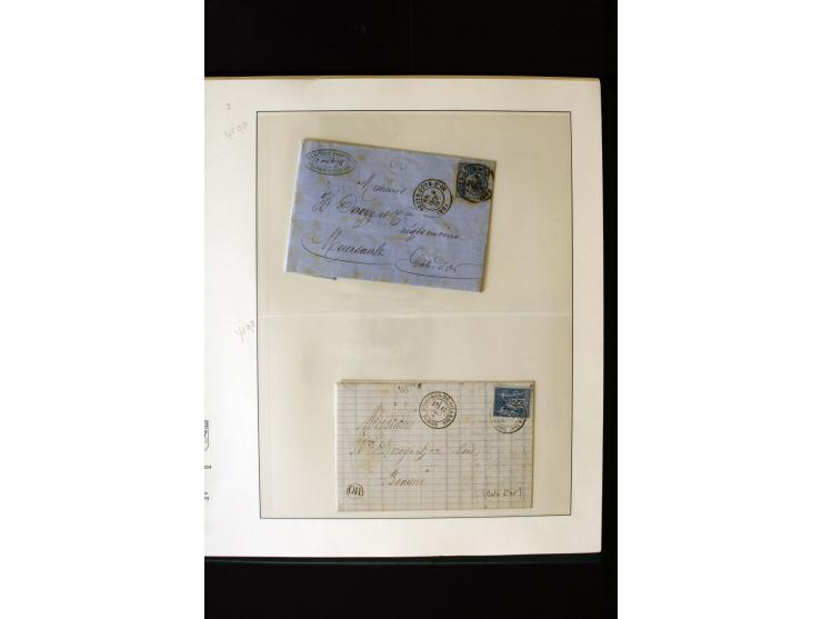 1876/1900, meist gestempelte Sammlung der Allegorie-Ausgaben inkl. einiger Doubletten mit vielen Briefen und Besonderheiten, 