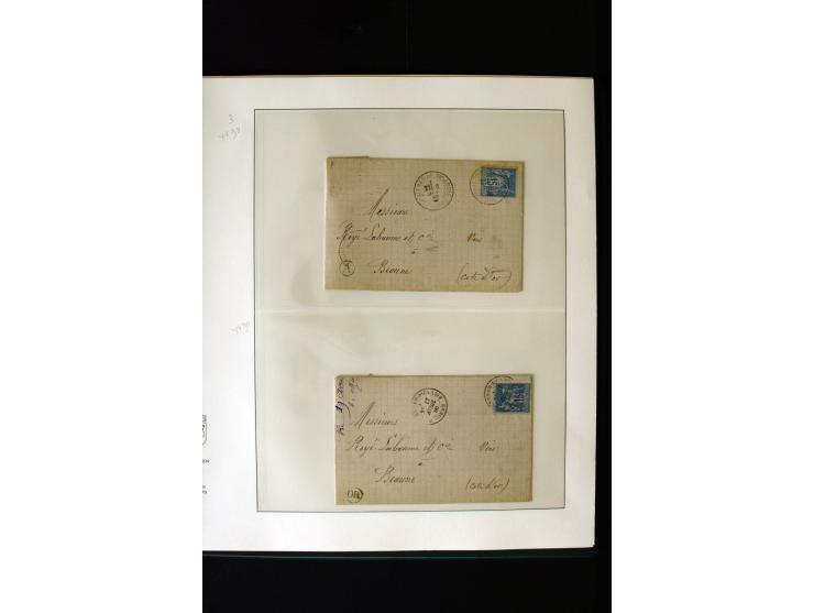 1876/1900, meist gestempelte Sammlung der Allegorie-Ausgaben inkl. einiger Doubletten mit vielen Briefen und Besonderheiten, 