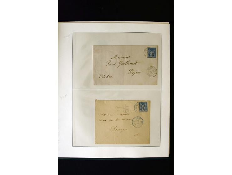 1876/1900, meist gestempelte Sammlung der Allegorie-Ausgaben inkl. einiger Doubletten mit vielen Briefen und Besonderheiten, 