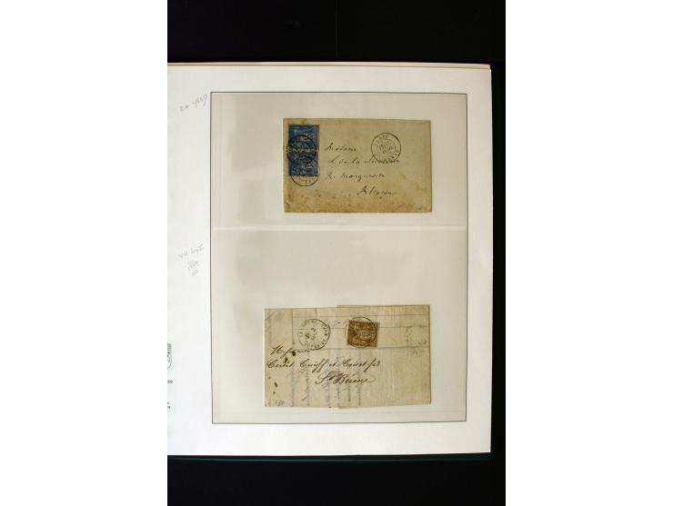 1876/1900, meist gestempelte Sammlung der Allegorie-Ausgaben inkl. einiger Doubletten mit vielen Briefen und Besonderheiten, 