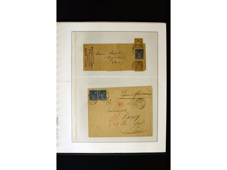 1876/1900, meist gestempelte Sammlung der Allegorie-Ausgaben inkl. einiger Doubletten mit vielen Briefen und Besonderheiten, 