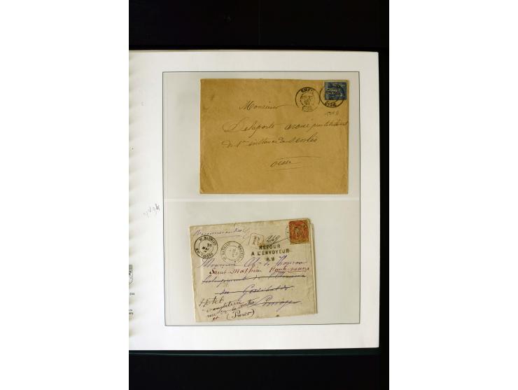 1876/1900, meist gestempelte Sammlung der Allegorie-Ausgaben inkl. einiger Doubletten mit vielen Briefen und Besonderheiten, 