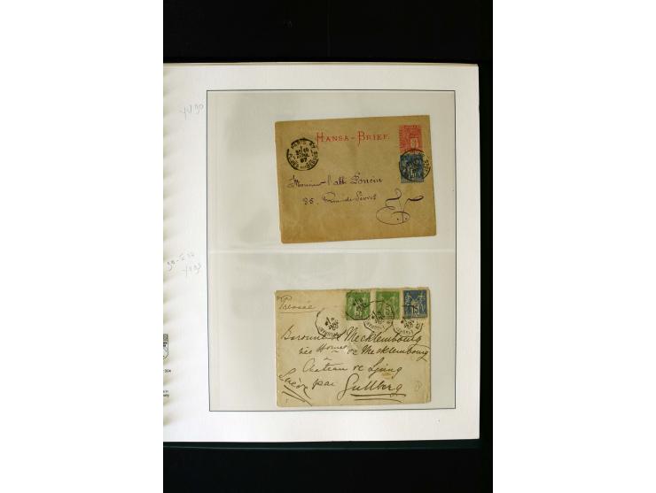 1876/1900, meist gestempelte Sammlung der Allegorie-Ausgaben inkl. einiger Doubletten mit vielen Briefen und Besonderheiten, 