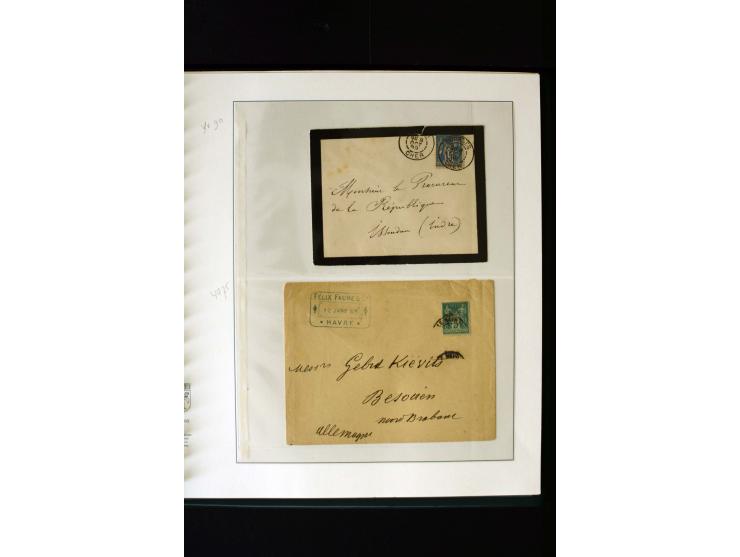 1876/1900, meist gestempelte Sammlung der Allegorie-Ausgaben inkl. einiger Doubletten mit vielen Briefen und Besonderheiten, 