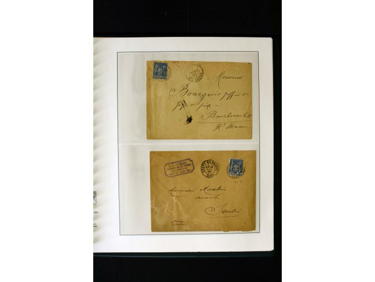 1876/1900, meist gestempelte Sammlung der Allegorie-Ausgaben inkl. einiger Doubletten mit vielen Briefen und Besonderheiten, 