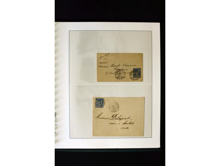 1876/1900, meist gestempelte Sammlung der Allegorie-Ausgaben inkl. einiger Doubletten mit vielen Briefen und Besonderheiten, 