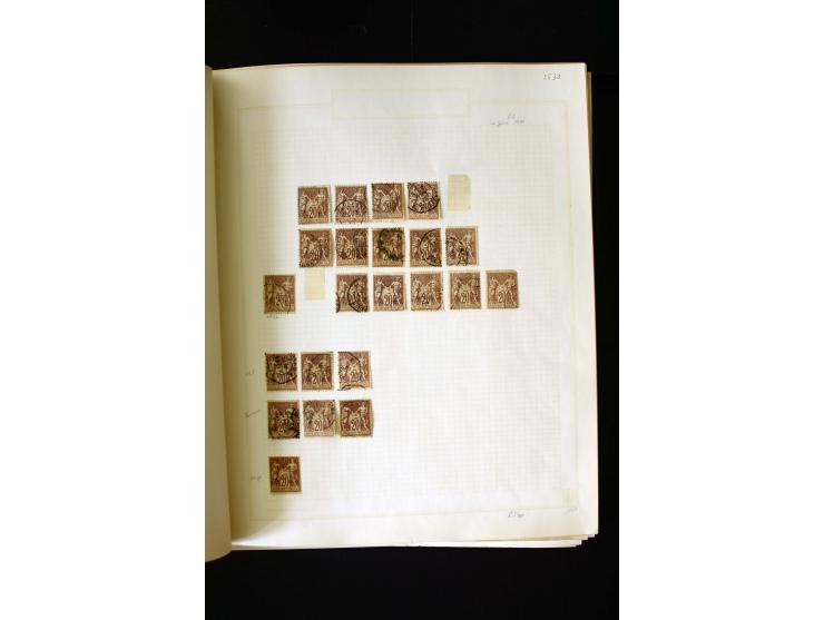 1876/1900, meist gestempelte Sammlung der Allegorie-Ausgaben inkl. einiger Doubletten mit vielen Briefen und Besonderheiten, 