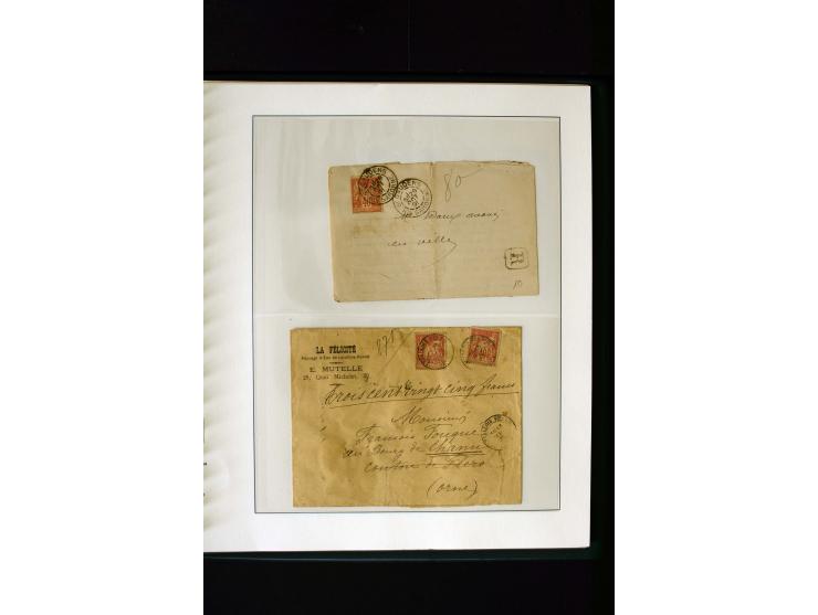 1876/1900, meist gestempelte Sammlung der Allegorie-Ausgaben inkl. einiger Doubletten mit vielen Briefen und Besonderheiten, 