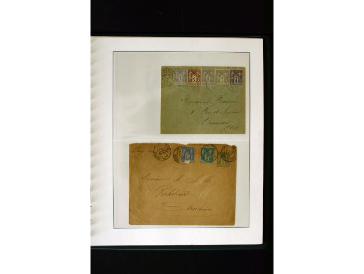1876/1900, meist gestempelte Sammlung der Allegorie-Ausgaben inkl. einiger Doubletten mit vielen Briefen und Besonderheiten, 