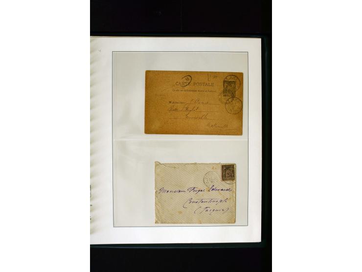 1876/1900, meist gestempelte Sammlung der Allegorie-Ausgaben inkl. einiger Doubletten mit vielen Briefen und Besonderheiten, 