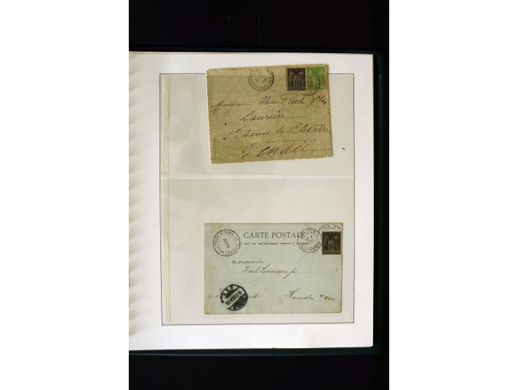 1876/1900, meist gestempelte Sammlung der Allegorie-Ausgaben inkl. einiger Doubletten mit vielen Briefen und Besonderheiten, 