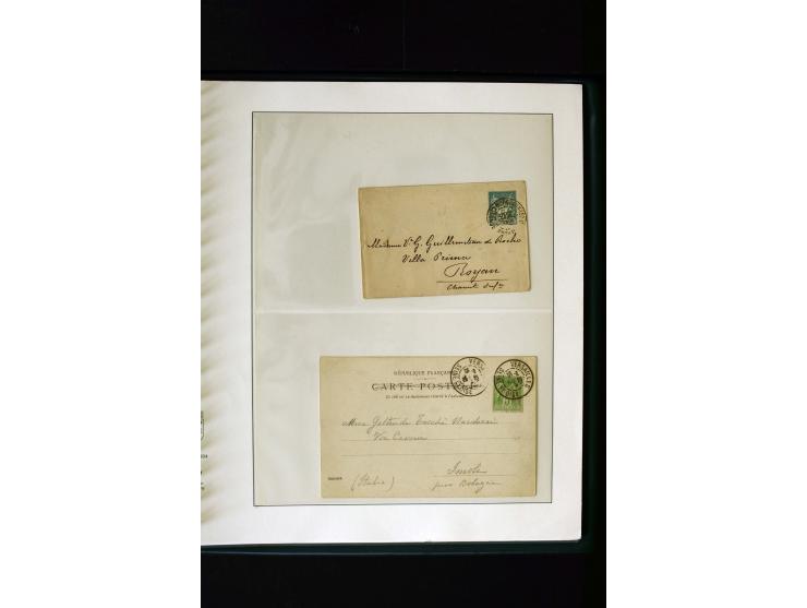 1876/1900, meist gestempelte Sammlung der Allegorie-Ausgaben inkl. einiger Doubletten mit vielen Briefen und Besonderheiten, 