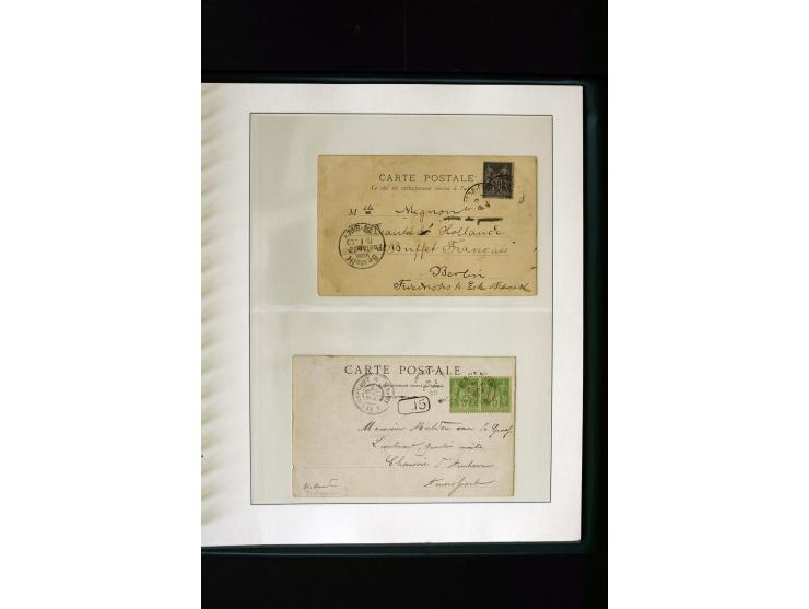 1876/1900, meist gestempelte Sammlung der Allegorie-Ausgaben inkl. einiger Doubletten mit vielen Briefen und Besonderheiten, 