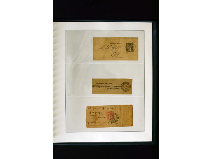 1876/1900, meist gestempelte Sammlung der Allegorie-Ausgaben inkl. einiger Doubletten mit vielen Briefen und Besonderheiten, 