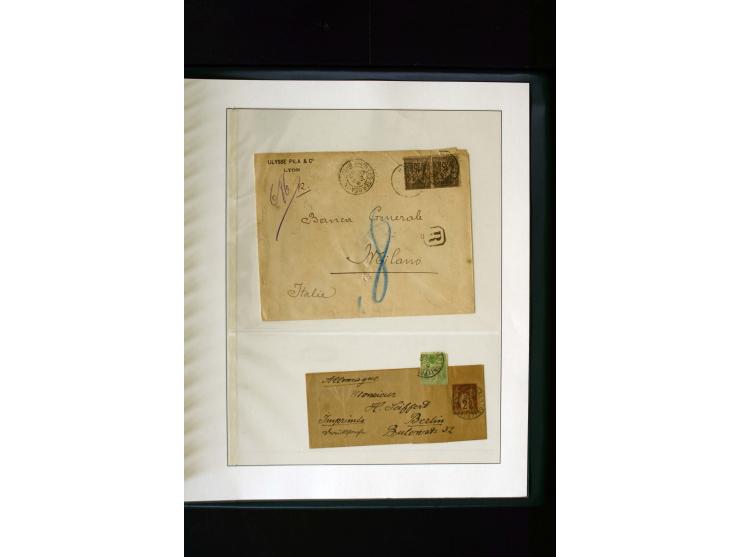 1876/1900, meist gestempelte Sammlung der Allegorie-Ausgaben inkl. einiger Doubletten mit vielen Briefen und Besonderheiten, 