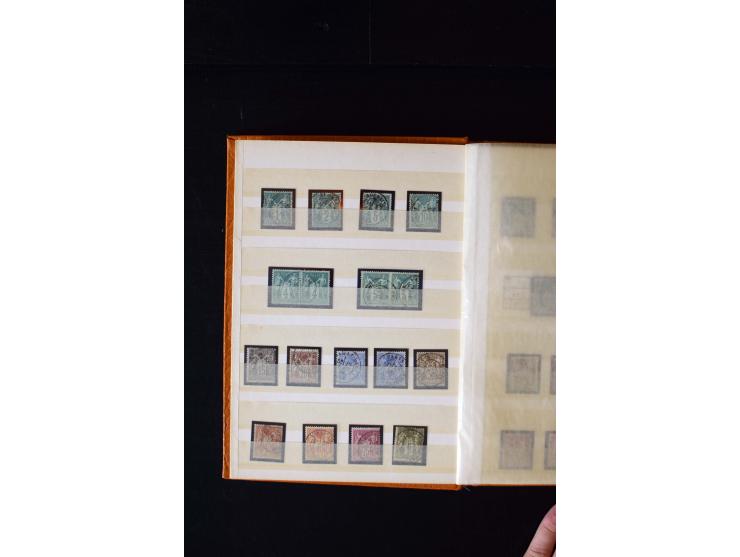 1876/1900, meist gestempelte Sammlung der Allegorie-Ausgaben inkl. einiger Doubletten mit vielen Briefen und Besonderheiten, 