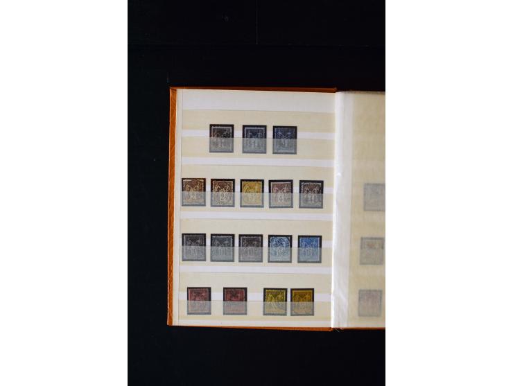 1876/1900, meist gestempelte Sammlung der Allegorie-Ausgaben inkl. einiger Doubletten mit vielen Briefen und Besonderheiten, 