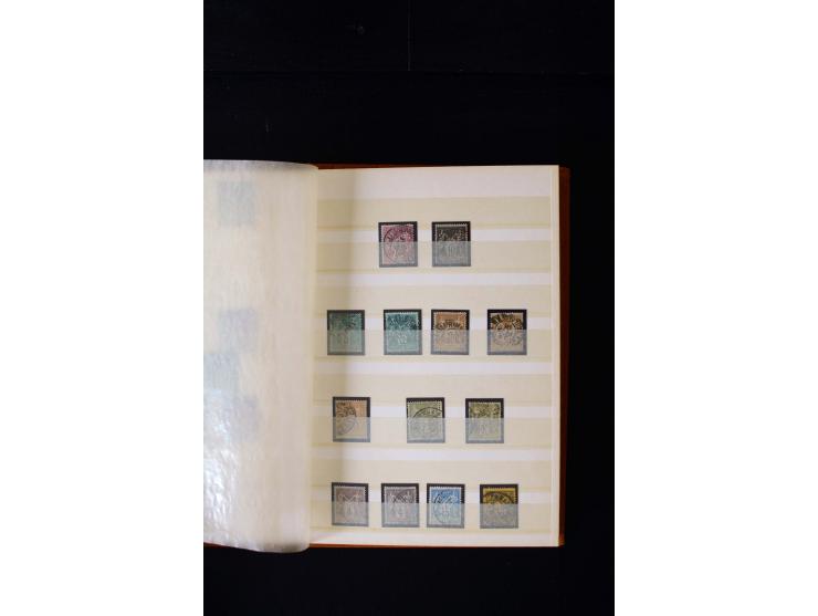 1876/1900, meist gestempelte Sammlung der Allegorie-Ausgaben inkl. einiger Doubletten mit vielen Briefen und Besonderheiten, 