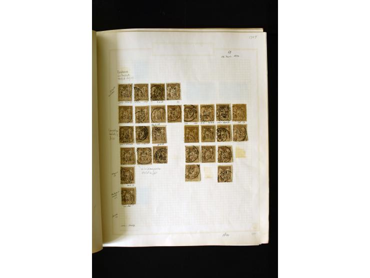 1876/1900, meist gestempelte Sammlung der Allegorie-Ausgaben inkl. einiger Doubletten mit vielen Briefen und Besonderheiten, 
