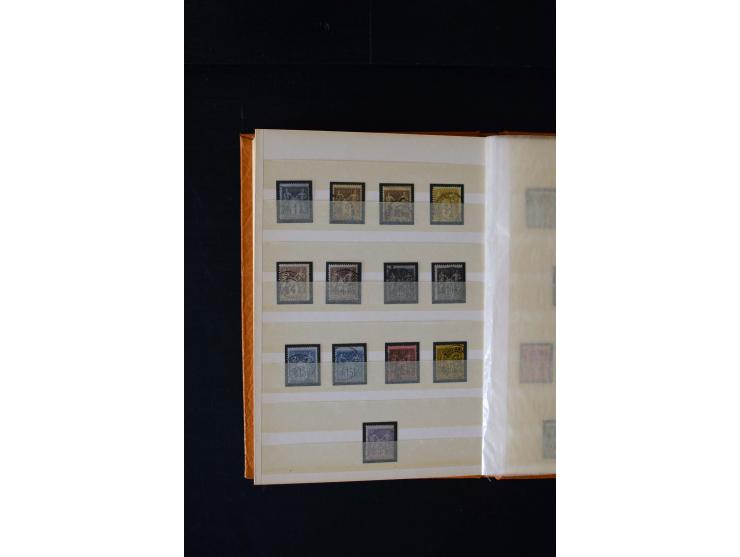 1876/1900, meist gestempelte Sammlung der Allegorie-Ausgaben inkl. einiger Doubletten mit vielen Briefen und Besonderheiten, 