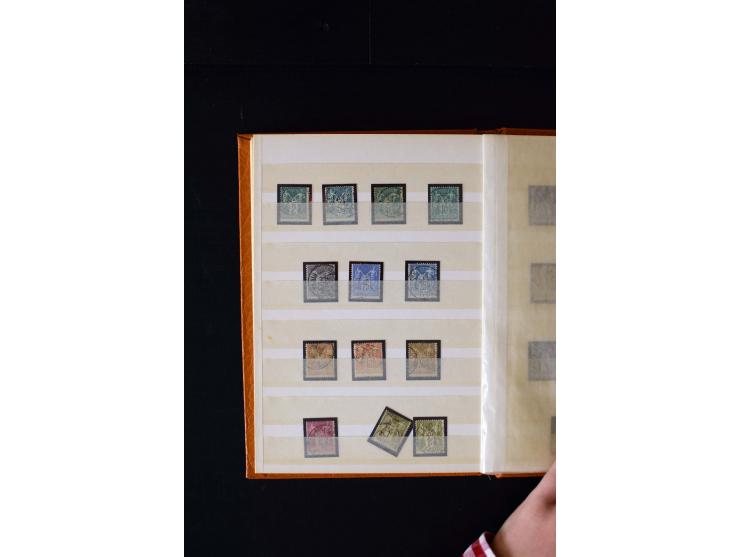 1876/1900, meist gestempelte Sammlung der Allegorie-Ausgaben inkl. einiger Doubletten mit vielen Briefen und Besonderheiten, 