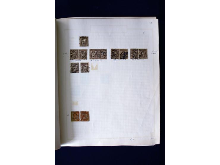 1876/1900, meist gestempelte Sammlung der Allegorie-Ausgaben inkl. einiger Doubletten mit vielen Briefen und Besonderheiten, 
