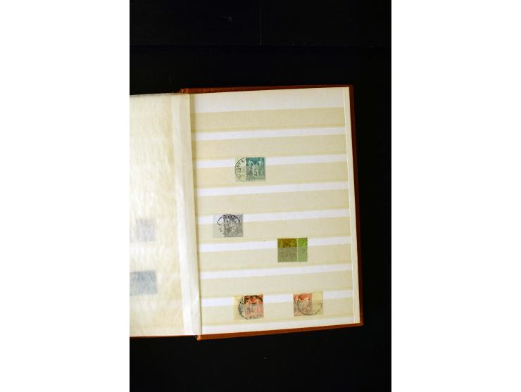 1876/1900, meist gestempelte Sammlung der Allegorie-Ausgaben inkl. einiger Doubletten mit vielen Briefen und Besonderheiten, 