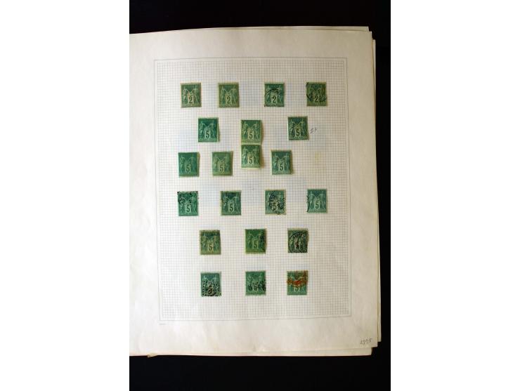 1876/1900, meist gestempelte Sammlung der Allegorie-Ausgaben inkl. einiger Doubletten mit vielen Briefen und Besonderheiten, 