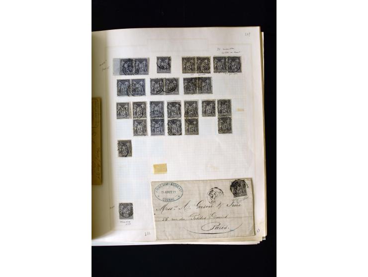 1876/1900, meist gestempelte Sammlung der Allegorie-Ausgaben inkl. einiger Doubletten mit vielen Briefen und Besonderheiten, 
