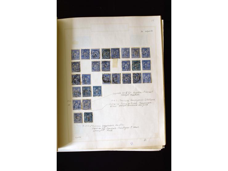1876/1900, meist gestempelte Sammlung der Allegorie-Ausgaben inkl. einiger Doubletten mit vielen Briefen und Besonderheiten, 