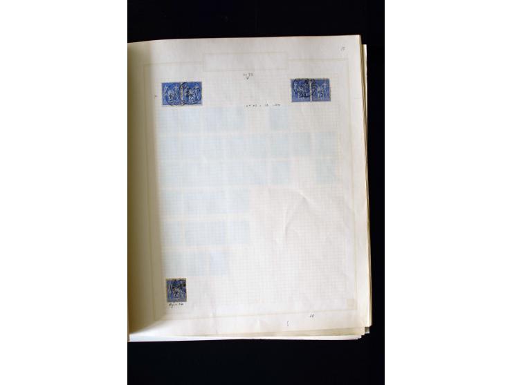 1876/1900, meist gestempelte Sammlung der Allegorie-Ausgaben inkl. einiger Doubletten mit vielen Briefen und Besonderheiten, 